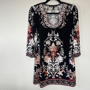 White House Black Market Floral Tunic Dress